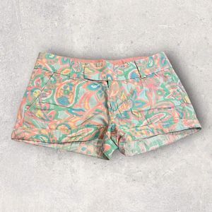 Lilly Pulitzer Barclay Shorts, size 00 Blue Green Pink